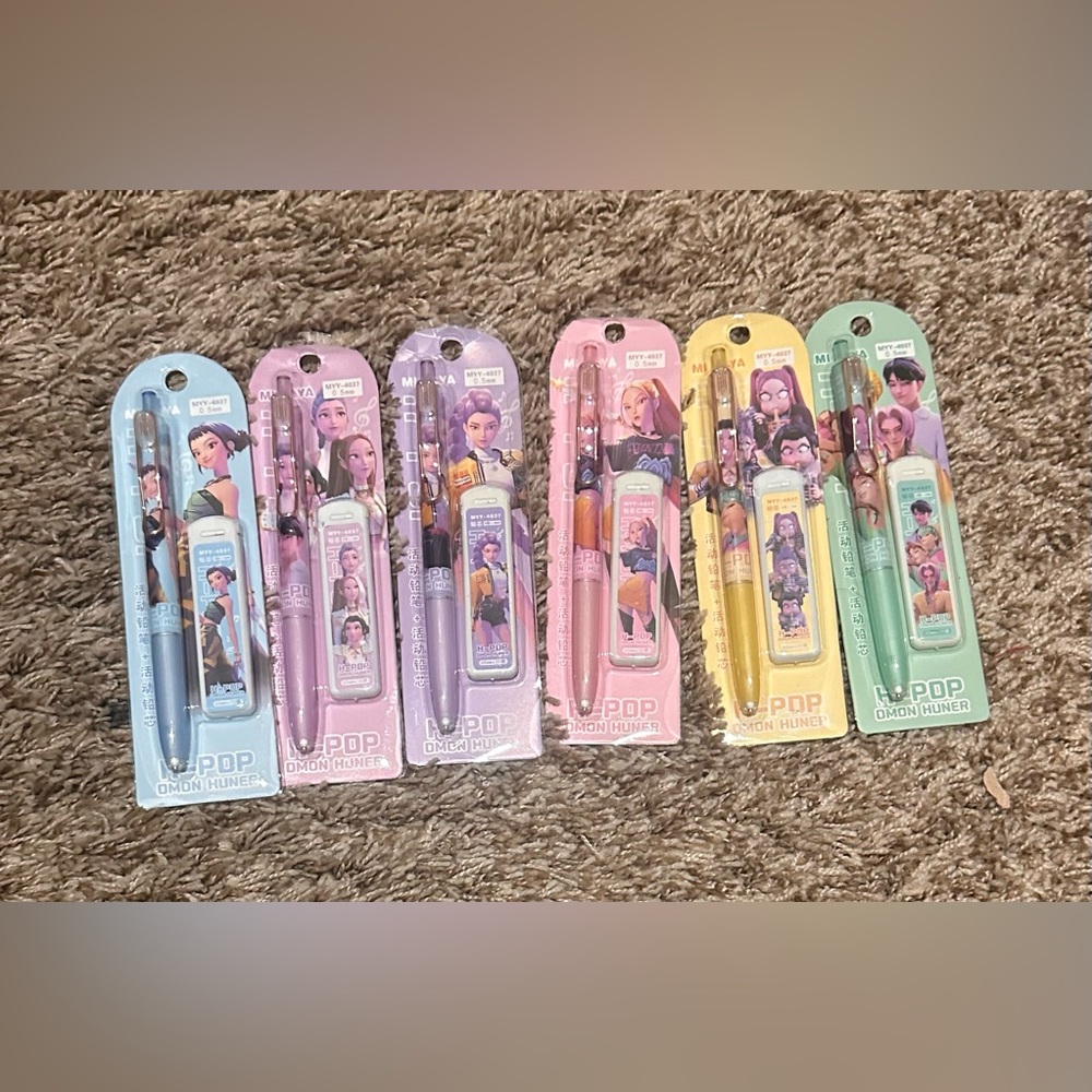 K Pop Demon Hunter 6 pack- Lead pencil set